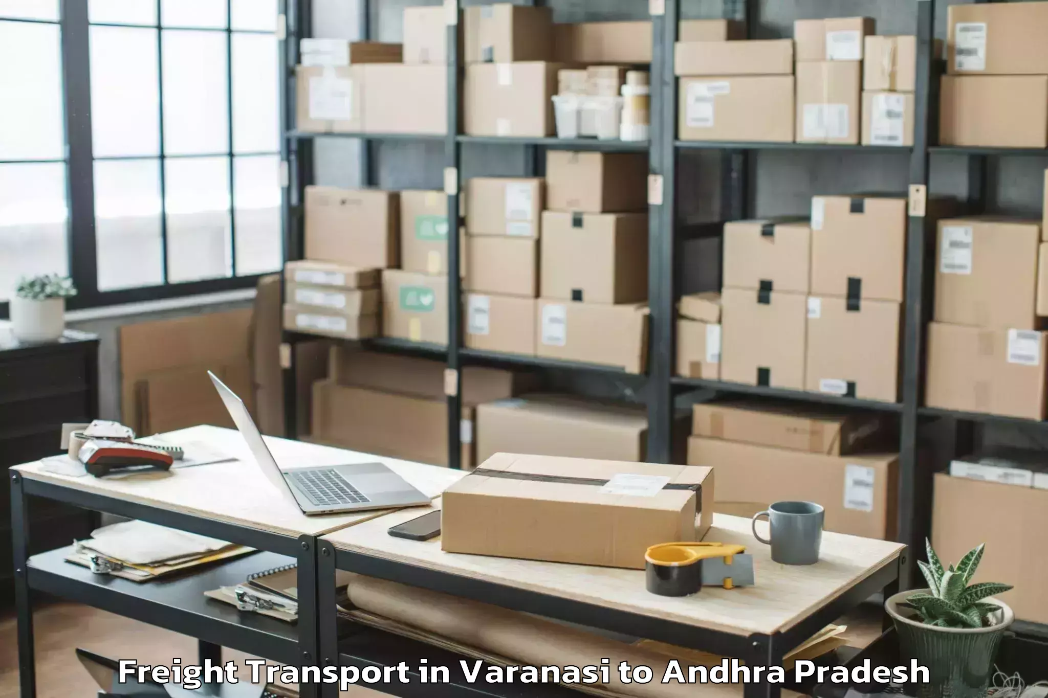 Quality Varanasi to Koneru Lakshmaiah Education Fo Freight Transport